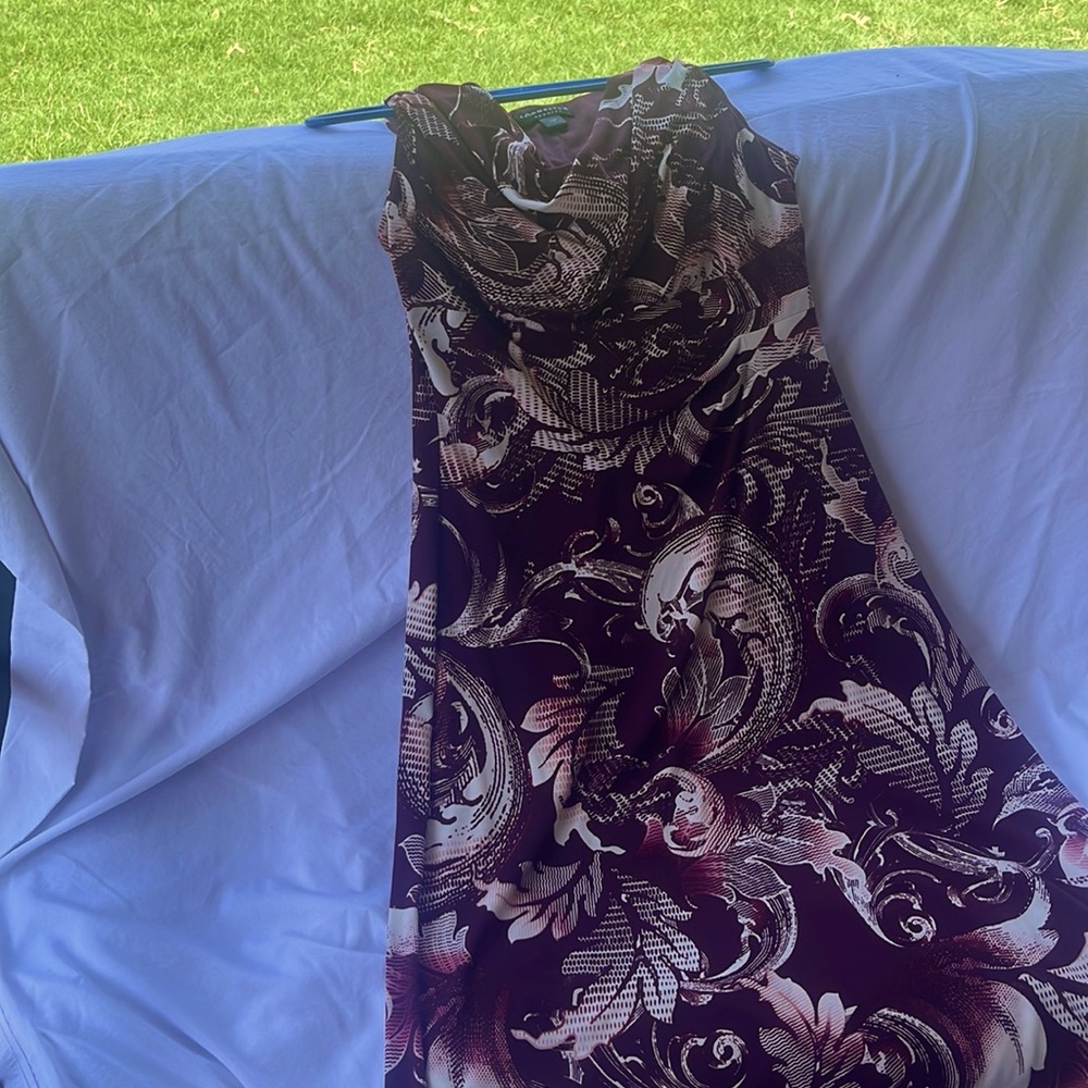 Connected apparel, scoop, neck, long sleeveless dress, size 10 petite